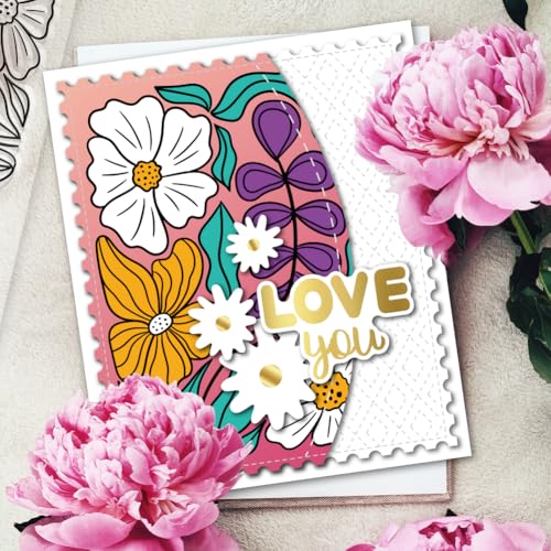 Bohemian Plants Stamps and Cutting Dies Set with Reusable Wall Painting Template for Card Making Boho Flowers Silicone Stamps Floral Leaves Die Cuts Stencils for DIY Craft Scrap-Booking Decor - style: Bohemian Plants