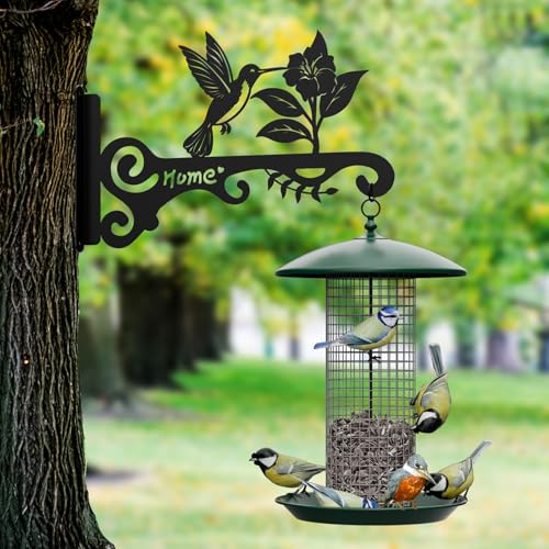 Metal Plant Hooks (2-Pack) - Decorative Wall Hangers with Bird Design for Indoor & Outdoor Use - Hanging Brackets for Plants, Flower Baskets, Bird Feeders, Lanterns - Patio, Garden, Home Decor