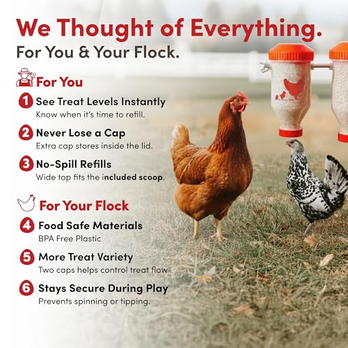 RentACoop Chicken Treat Dispenser - 2 Tube Enrichment Toy - size: Small Clear Tubes