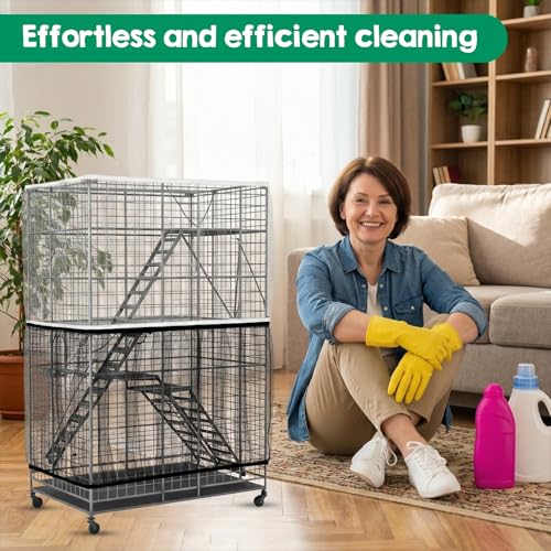 2Pcs Bird Cage Seed Catcher, Adjustable White Bird Cage Net Birdcage Cover Skirt Nylon Mesh Netting, Stretchy Birds Cages Guard for Parrot Parakeet Macaw African Any Cages Cover