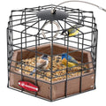 Kingsyard Squirrel Proof Platform Bird Feeder, Metal Mesh Tray | Recycled Poly Lumber Body, Great for Small Wildbirds Finches Bluebird Mealworm, Brown - color: Brown