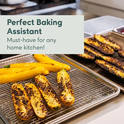 Durable Cooling Rack for Cooking and Baking - 11.5" x 16.5" | Professional Grade Premium 100% Stainless Steel, Baking Rack, Roasting, Grilling, Dishwasher Safe, Oven Safe, Wire Rack - size: 11.5" x 16.5" 1-Pack