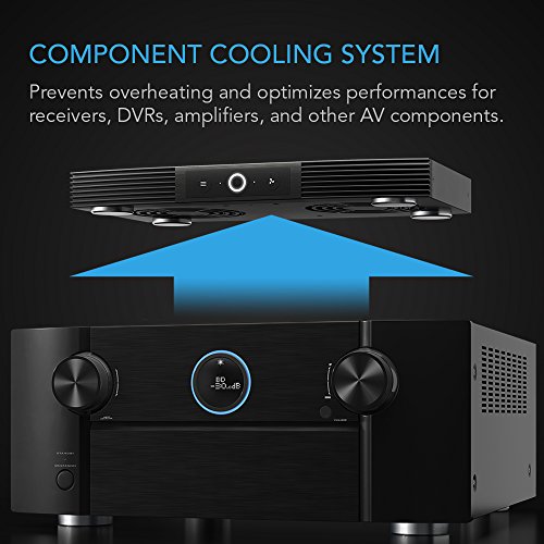 AC Infinity AIRCOM S7, Quiet Cooling Fan System 12" Top-Exhaust | Designed for Receivers, Amps, DVR, AV Cabinet Components - size: 12" Top-Exhaust, style: Speed Controller