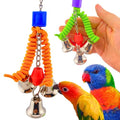 1957 Boingy Bell 6" x 3" Plastic Bead and Bell Toy for Parakeets Cockatiels Parrotlets Caiques Lovebirds Small Birds Cage Activity