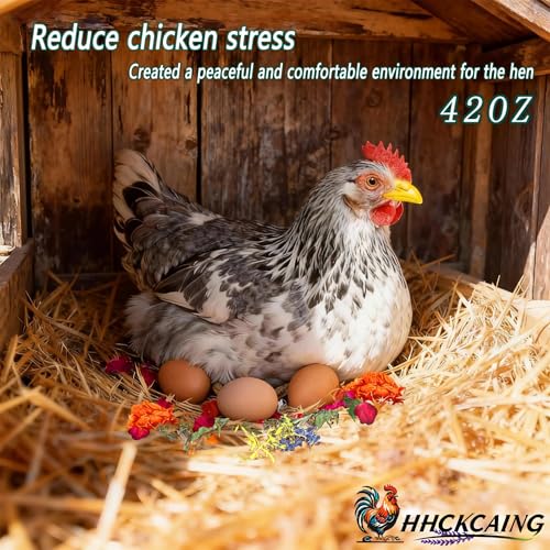 42oz Premium Nesting Herbs, Aromatic Blend for Chicken Coop & Nest Boxes | 8 herbal flower blend, calms laying hens, removes coop odors, boosts consistent egg production & improves egg quality - size: 10.4"L x 9.3"W x 3.0"H