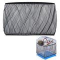 Bird Cage Seed Catcher, Bird Cage Mesh Guard Netting, Birdcage Seed Guard Skirt, Parakeet Cage Skirt for Round Square Cages (Black, XL) - color: Black