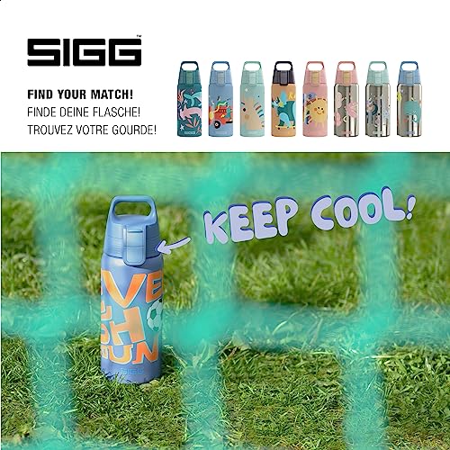 SIGG - Insulated Kids Bottle - Shield One Therm - For Carbonated Beverages - Dishwasher Safe - Stainless Steel - 17 Oz - color: Ballgame