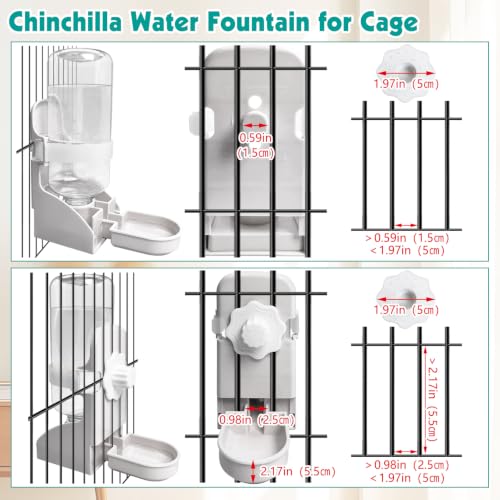 kathson Rabbit Water Bottle, 17oz Hanging Water Fountain Automatic Dispenser No Leak WaterFeeder for Bunny Chinchilla Guinea Pig Hedgehog Ferret - size: 1PCS Water Dispenser, White
