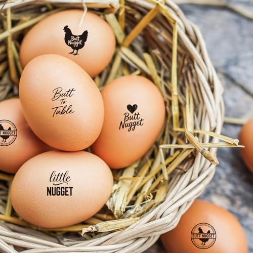 AHANDMAKER 5 Styles Small Wooden Rubber Egg Stamp Mini Butt Theme Stamp Unique Designs for Easter Egg Decoration DIY Making Scrapbooking Card Stamping Crafting - style: Animal