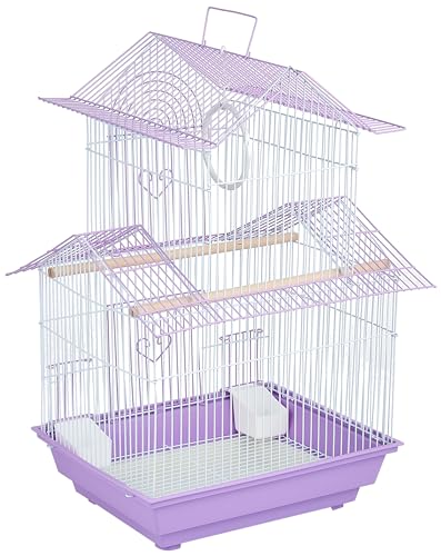 Prevue Hendryx SP1720-3 Shanghai Parakeet Cage, Lilac and White - color: Pink
