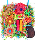 KATUMO Bird Toys, Parakeet Toys Bird Grass Mat Parrot Shredder Toys Lovebird Forage Toys for Cockatiel Conure Lovebird Parakeet Small-Medium Birds | Natural Grass Mat Toy Satisfies Birds Chewing & Foraging, Easy Hanging, Perfect for Small Medium Birds - c