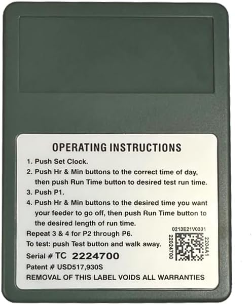 THE Timer Wildlife Feeder Controller for Deer, Turkey, Hog and Game Feeders, 6V or 12V Digital Feeder Timer with Backlit LCD, Easy Program Setup, Multiple Feed Times