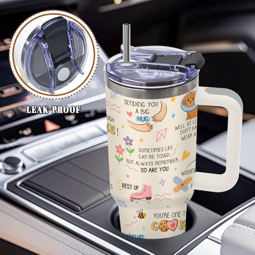 DUUV Get Well Soon Tumbler 40oz, Insulated Get Well Soon Gift for Women | Cute Surgery Recovery Tumbler Leakproof, Recovery Gift After Surgery, Thinking of You Feel Better Gift for Women, 1 Pack - color: Get Well Soon