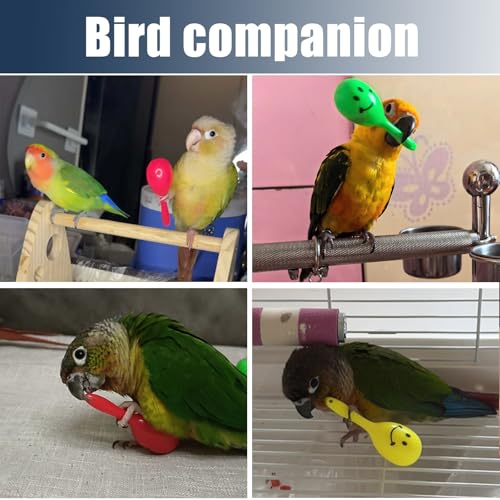 Parrot Toys Bird Foot Toys with Rattles for Small Birds 15 Pack | Parrot foot toys with rattles for conures, cockatiels, parakeets, lovebirds and other small to medium birds. Colors may vary.