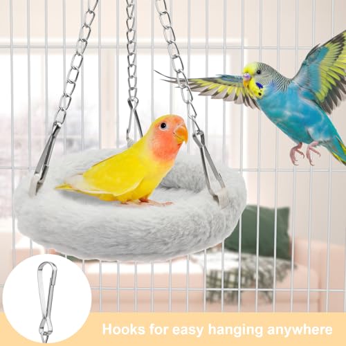 Wontee Bird Nest Bed Parrot Hanging Hammock Swing for Budgies Parakeets Lovebirds Caique Senegal Cockatiels Conures (M) - size: M