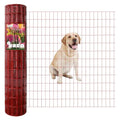 Red PVC Coated Welded Wire Fence 48" x 50' Roll, 2"x4" Mesh, 14 Gauge | Vinyl Coated Garden Fencing, Yard & Pet Barrier, Chicken Wire Fencing, Dog Enclosure Mesh, Vegetable Plant Protector - color: Red, size: 2''x4'' 14GA 48''x50'