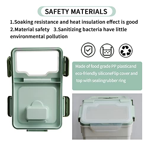 Large Flour Storage Container Bin 25lb, 2Pack Airtight Rice Storage Containers with Wheels Seal Locking Lid, BPA Free with Measuring Cup&Scoop for Flour, Rice, Grain(Green) - color: Green 2Pack 25Lb