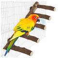 Parrot Wood Stand, Parrots Perch for Cage, Natural Bird Ladder | for Small Medium Parrot, Parakeets, Cockatiels, Conures, Hamster(12.2 inch)