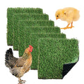 Chickens Nesting Box Pads 6 Pcs Washable Fake Turf Mats Grass Carpet Reusable Hens Nest Boxes Pad Chicken Coop Bedding for Laying Eggs (12 x 12 x 0.78 Inches) - color: 【Green】