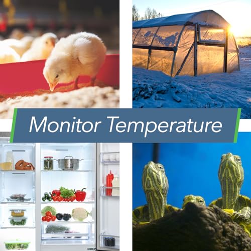 HT1 Smart Temperature Sensor & Humidity Sensor - Thermometer & Hygrometer w/App Monitoring - Indoor/Outdoor Temperature and Humidity Monitor w/Heat Index for RV, Fridge & More