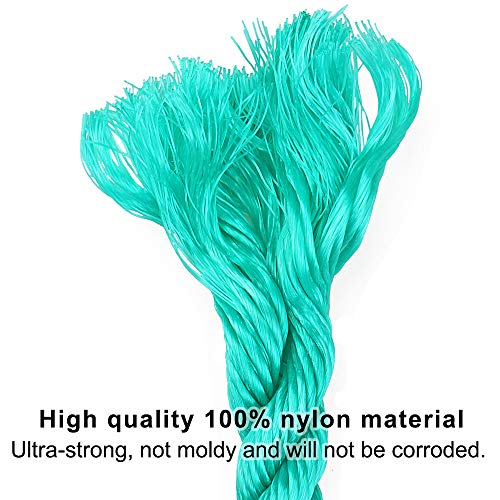 Climbing Cargo Net 30" x 77" Indoor Climbing net, Outdoor Cargo Webbing Net Playground Climbing Net for Treehouse 100% Nylon Material Rope Ladder - color: Green - 30" X 77"