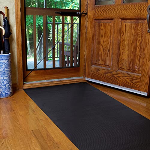 Indoor/Outdoor Rubber Scraper Mat, 36 in. x 6﻿ ft., Black - size: 72"L x 36"W x 0.1"Th