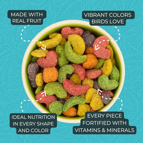 ZuPreem FruitBlend Parrot & Conure Food, Uniform Bird Food, M/L, 3.5 lb | Bird Food Pellets, Real Fruit, Fruit Blend, Conures, African Greys, Caiques, Eclectus, Cockatoos, Medium Large Birds, USA - size: 3.5 Pound (Pack of 1)