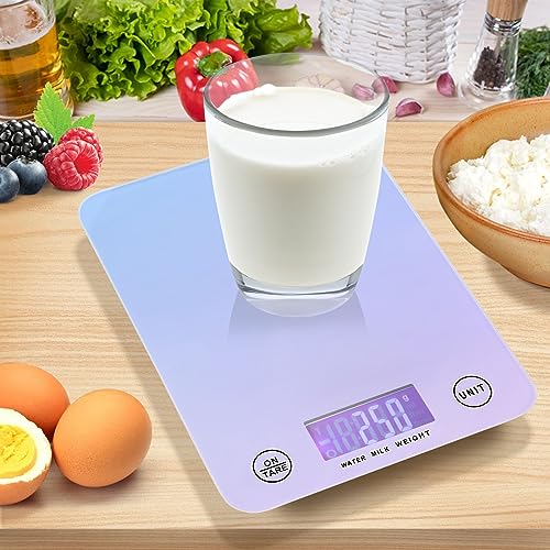 Food Scale Kitchen Scale Food Scales Digital Weight Grams and Ounces Small Electronic Food Scale for Baking Cooking Gradient Purple - color: Gradient Purple