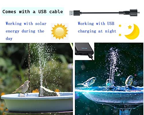 Lewisia 3-Tier Solar Cascade Hanging Bird Bath Fountain with Water Pump & Blue Bowl Attract Wild Birds Humming Birds - size: With Bowl