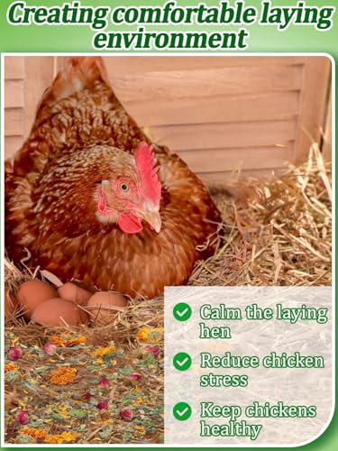 Chicken Nesting Herbs for Outdoor Indoor Chicken Coop - 20OZ Natural Egg-Laying Box Feed Herbs for Freshening Bedding Promote Egg Production - size: 20oz
