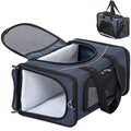 Petsfit Airline Approved Pet Carrier for Small Dogs & Cats, 18x8x11 TSA Approved Carrier, with Removable Dual-Sided Padding (2-Way Placement) - Fits Under Most Airplane Seats, Escape Proof (Navy) - color: Navy, size: 19.0"L x 9.5"W x 12.0"H