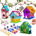 hapray 4 Pack Bird House Craft Kit, DIY Birdhouse for Kids to Build & Paint - color: 4 Pack Bird House