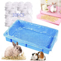 30 Pcs Large Rabbit Cage Liner Disposable Bunny Cage Liner Bag 34'' X 22''- Clear Elastic Pet Toilet Film Small Animal Tray Covers for Bunnies Ferrets Chinchillas Birds - Leak Proof & No Mess