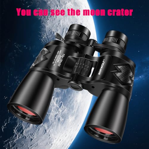 10-30X50 High Magnification HD Long Range Zoom 10X-30X Magnification Wide Angle Binoculars for Hunting Telescope