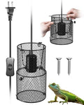 GlowUp Retractable Reptile Heat Lamp Lampshade Holder,150 Watt Ceramic Heat Emitter Guard with Anti-hot Bracket,ON/Off Switch for Chick,Lizard,Snake,Turtle,Plant (Bulb Not Included)