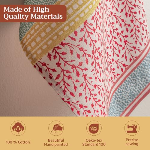 Maison d' Hermine Kitchen Towels Set of 3, 100% Cotton | Reusable, 27.50" x 20" - color: 001 - Marquise