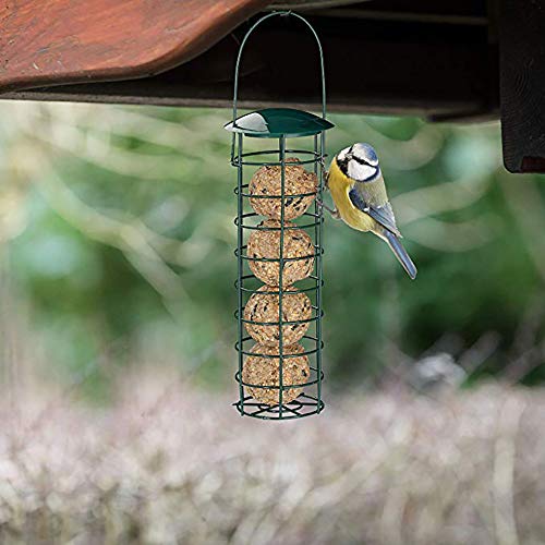 Suet Ball Bird Feeder Outdoor Hanging Metal Wire Wild Bird Feeder Fat Ball Food Feeder (1)