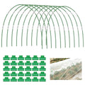 50 PCS Rust-Free Garden Hoops for Raised Beds With Garden Netting Clips | PVC-Coated Greenhouse Hoops, Garden Tunnel Hoops Kit, Plant Support for Row Cover, Netting, Shade Netting, Frost Protection - size: 50PCS
