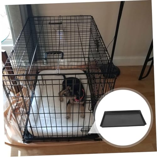 Totority Replacement Tray for Dog Crate Thickened Pet Tray for Small Dogs Bunnies and Birds Easy to Leakproof Design for Cage Maintenance Black