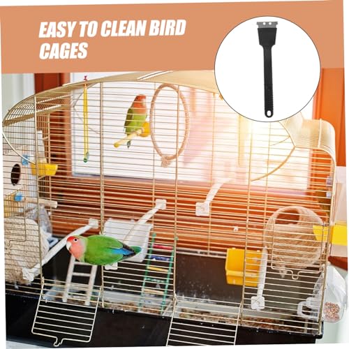 Yardwe Stainless Steel Bird Cage Cleaning Brush Scraper Bird Droppings Removal Tool for Easy Cleaning of Birdcages and Accessories