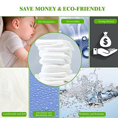 Fasoar 10 Pack Prefold Cloth Diapers, 3-Ply Cotton Baby Diaper Covers | Fits 10-35 Lbs, Newborn, Unisex, Multi-Use Baby Diapers, Washable and Reusable, Soft and Breathable, Skin Friendly