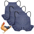 BuleVina 3PCS Chicken Saddle for Hens, Comfortable Denim Aprons Clothes with Adjustable Strap, Poultry Wing Feather Back Protector Reusable Saddle Vest Jacket Keep Hens Warm Care Supplies