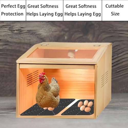 Durable Washable Chicken Nesting Pads for Coop - 12x12 Inch Reusable Nest Box Mats, 4PCS Soft Plastic Liners for Egg Laying Hens - Easy Clean, Leakproof, Premium Quality
