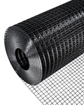 1/2inch 60"x50' 19 Gauge Black PVC Coated Welded Wire Mesh Roll | Hardware Cloth Heavy Duty Metal Mesh with Square Grid, Fencing Roll for Chicken Coop Barrier, Rabbit Cage, Snake Fence - size: 1/2" x 1/2" 60" x 50'