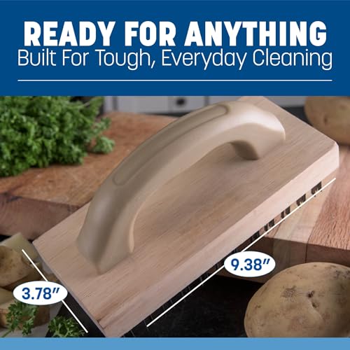 Carlisle FoodService Products 4067600 Ergonomic Steel Butcher Block Scratch Brush, 9-3/8” - size: 1 EA