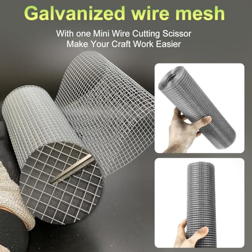 Hardware Cloth 20'' x 10' 1/4 in Galvanized Wire Mesh Roll (23 GA) Chicken Wire Fence Roll for Chicken Pen/coop Fences, Screen mesh, Rabbit/Snake... - size: 20In x 10Ft