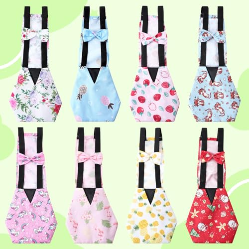 8 Pcs Chicken Diapers Bird Diaper Reusable Duck Diapers Waterproof and Adjustable Chicken Accessories Poultry(M) - size: M