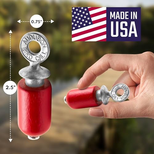 Audubon Bird Call - Red | Authentic Red Bird Call Whistle. Includes Powdered Rosin. Bird Watching Gifts for Birding. Made in USA - color: Red