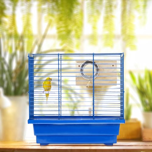 Parakeet Nesting Box - Visual Wooden Bird Nest Breeding Box | Bird Cage House with Perch for Lovebirds Cockatiel Budgie Finch Parrot