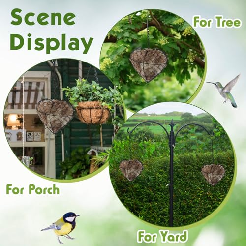2 Pcs Bird Nesting Material, Hummingbird Nest, Natural Nesting Fiber Cotton, Refillable Nestings Accessories for Wild Bird, Enjoy Birds Gardening Outside, Garden Decoration Gifts (Heart Shaped) - size: Heart Shaped